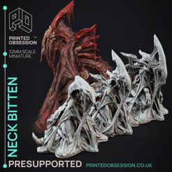 Neck-Bitten-1.jpg Fichier 3D Les mordus - Les créatures de l'ombre - PRESUPPORTED - Illustré et Stats - Echelle 32mm・Design imprimable en 3D à télécharger