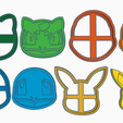 Pokemon-Starters-Cookie-Cutters.png First Gen Starters Cookie Cutter Set (Faces) / Cortantes de galleta de los iniciales de 1ra generación (Caras)