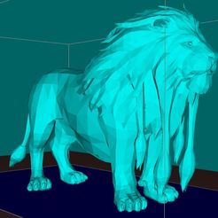976f58456d1458badc3d8be026df71af_display_large.jpg Fichier STL gratuit Lion, roi des animaux・Plan à télécharger et à imprimer en 3D