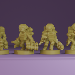B1.png 3D file The 237th "Dragon Slayer" Tank Hunter Teams 6mm Anti Tank Infantry・Model to download and 3D print