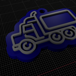 Truck-1.png STL file Duotone truck keychain・Model to download and 3D print, Alexmonn