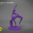 poledancer-main_render-1.160.png STL file Pole Dancer - Pen Holder・3D printable design to download