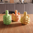 untitled2.png 3D Wicker Bottles Decor STL File - 188
