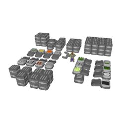 Crates-Gamma-complete-set.jpg STL-Datei Typ Gamma Logistikkisten・Design für 3D-Drucker zum herunterladen, BitsBlitzDesigns