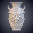 3dprint_model_MATERIAL_Front.png Samurai Warrior Relief Vase GPM-73