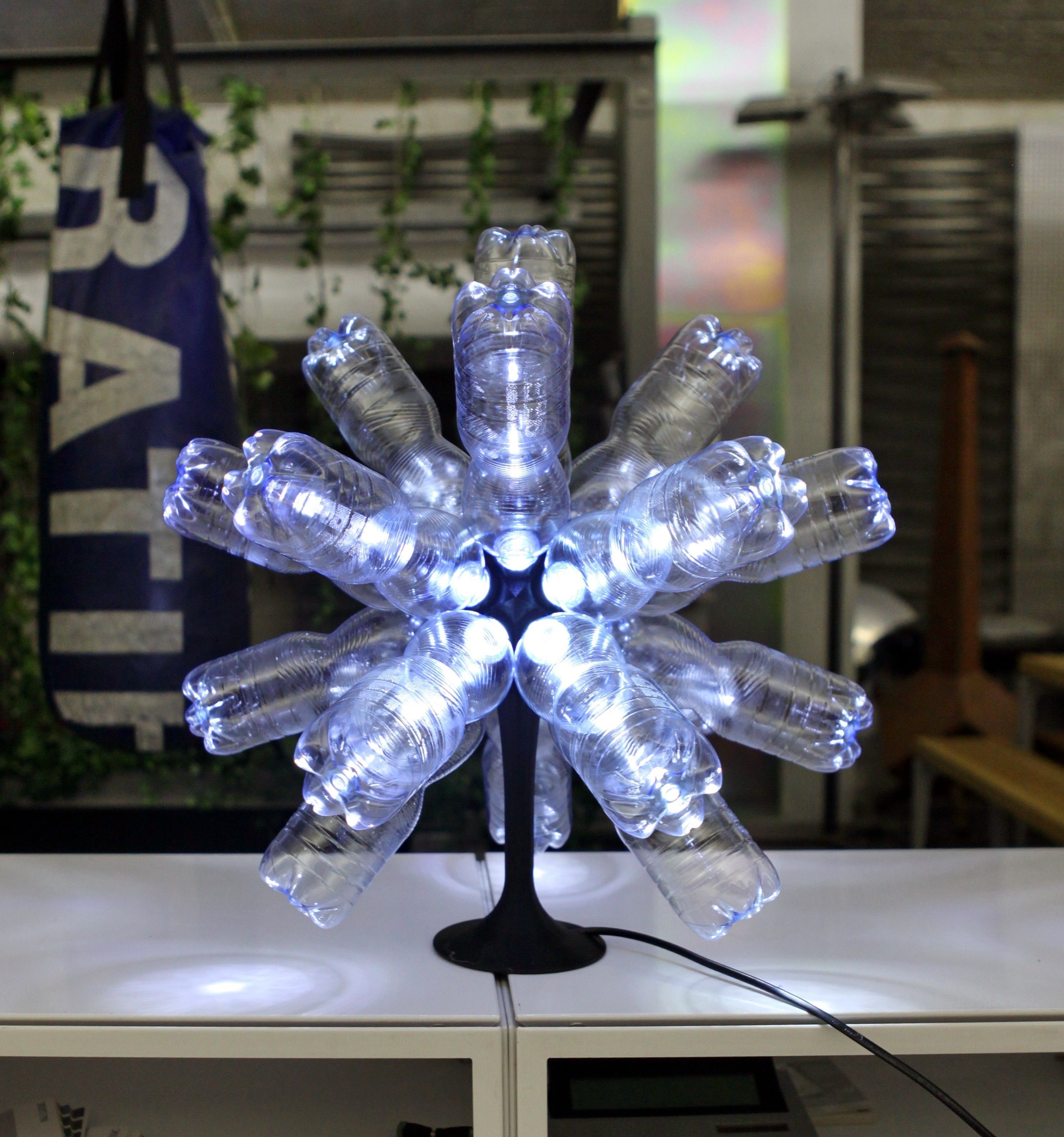 Download free STL file Ikosaeder Christmas star lamp from used plastic ...