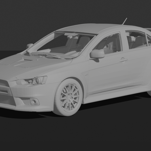 Mitsubishi Lancer Evo Final Edition 2015 STL 3D Print Model