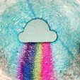 raunbowwatersample.jpg Bath Bomb Mold Hybrid Rainbow Cloud