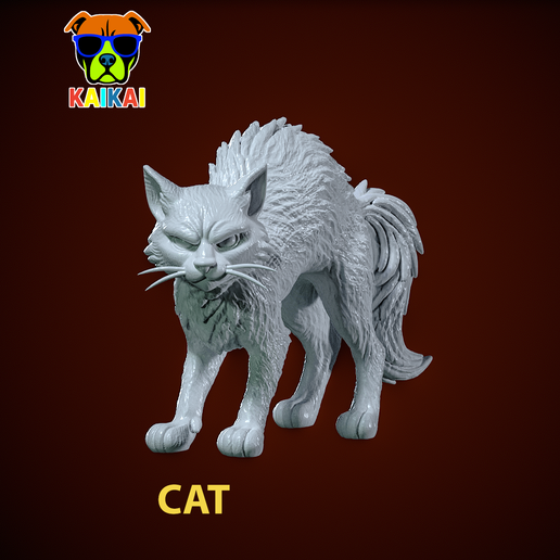 FBDFGDGD.png FUZZY CAT - Katzenstatue - 3D-Druck