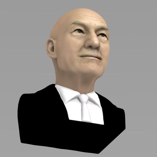 professor-x-charles-xavier-bust-ready-for-full-color-3d-printing-3d-model-obj-mtl-fbx-stl-wrl-wrz-1.jpg Professor X Charles Xavier from X-Men bust full color 3D printing