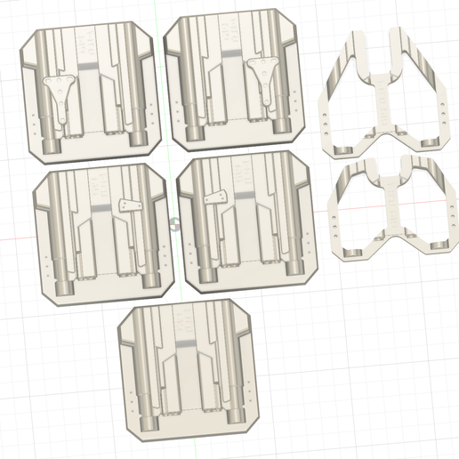 G19/19X/45/23/32 W/ TLR-1 VACUUM HOLSTER SPLIT MOLD - 3D model önizlemesi