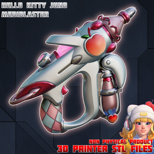 Hello Kitty Juno Cosplay Mediblaster Overwatch