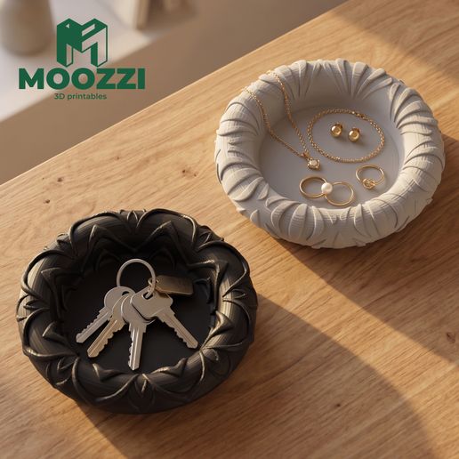 Catch All Tray STL 3D Print Round Jewelry Dish Decor 0065