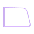 REAR WINDOW  TEMPLATE.stl HG P407 TAMIYA BRUISER R/C REAR CAB AND SLIDING WINDOW