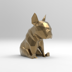 KeyShot-9.3-Demo-untitled.bip-64-bit-27_11_2021-15_16_34.png Download STL file french bulldog low poly dog • 3D print object, creaciones3d