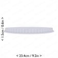 round_scalloped_220mm-cm-inch-side.png Round Scalloped Cookie Cutter 220mm