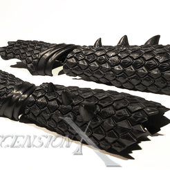 brcer_dragon_MPier_WM.png Download STL file Dragon bracers for cosplay and larp • 3D printing object, AscensionX