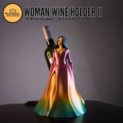 1.jpg Archivo STL WINE HOLDER / Mujer Porta Vino II・Plan para descargar y imprimir en 3D