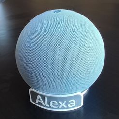 Alexa_01.jpg Archivo STL Cartel para Alexa - Echo Dot・Diseño imprimible en 3D para descargar