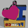 e.png Key ring I love France / porte-clés I Love France
