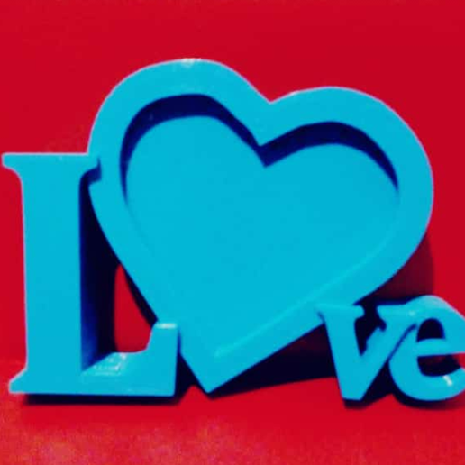 Love Heart Portrait Holder 3D model