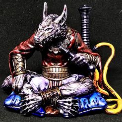 Arcanaloth Smoking ‧ DnD Miniature ‧ Tabletop Miniatures ‧ Gaming Monster ‧ 3D Model ‧ RPG ‧ DnDminis ‧ STL FILE