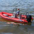OnTheWater1.jpg RC Center Console Rigid Inflatable Boat RIB Upgraded Componenets