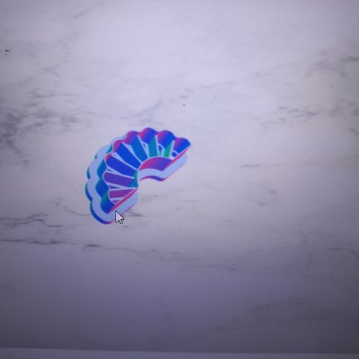 Japanese Hand Fan Imprint Clay earring cutter 3D model