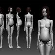 RGBA21.jpg BJD pregnant girl female system with baby Jayn ball jointed doll