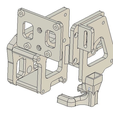 Printed_parts_from_left.PNG Carriage for BMG and BLTouch with Duct and RJ45 mounts, "Over the Top" Style