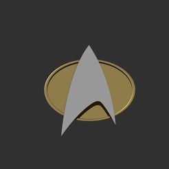1.jpg STL file star trek pin badge・3D print design to download