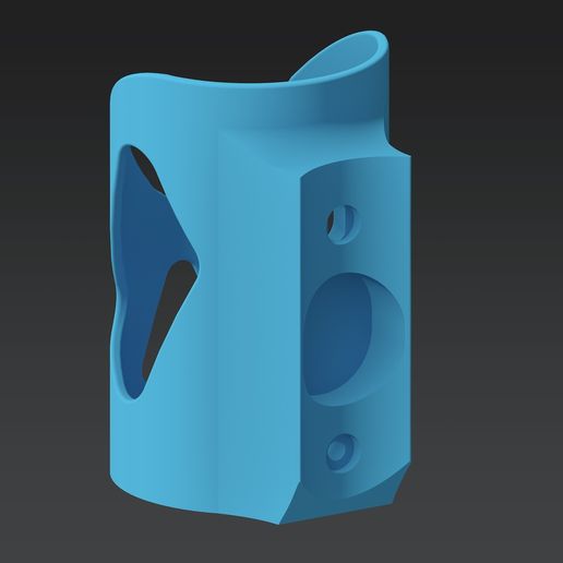 Bike bottle holder with airtag container 3D model