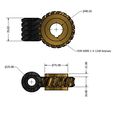 CD75-Hole-TD.jpg Worm Gear - Center D. 75 mm - Ratio 15 & 20 - Worm with Hole