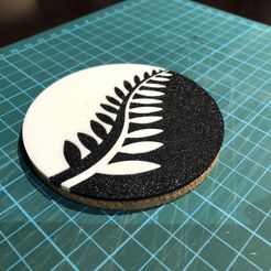 IMG_9430.jpg Free STL file New Zealand - Flag Coaster・3D printing model to download