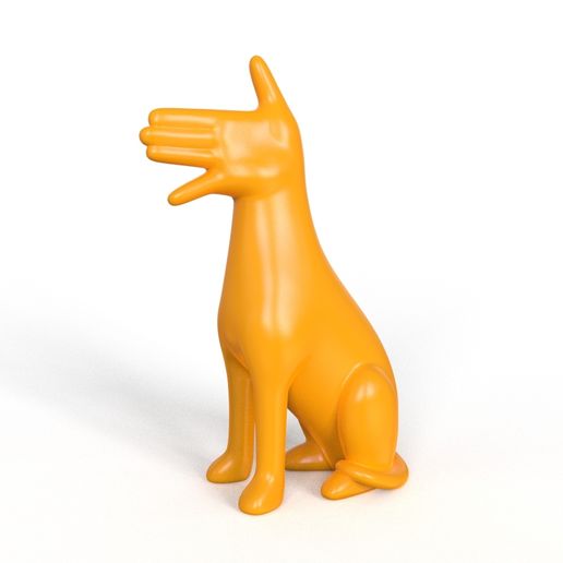 hand-headed dog - 3D model önizlemesi
