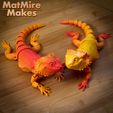 Beardie_08.jpg Bearded Dragon Articulated Toy, Print-In-Place Body, Snap-Fit Head, Cute Flexi