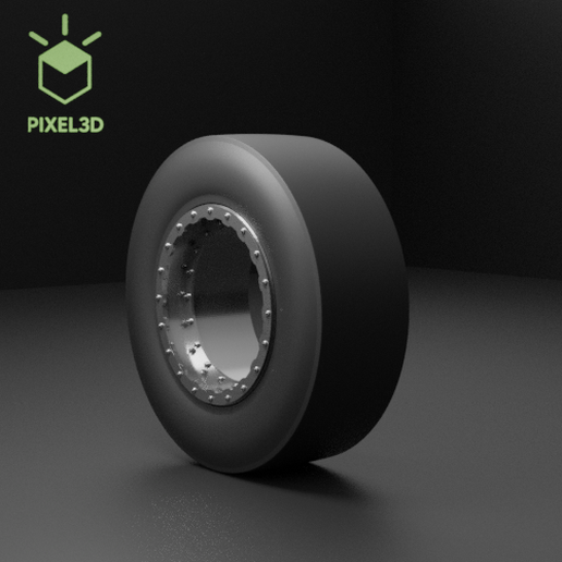 Pneu-1.png STL file Drag Wheel Pack 14m-R1・3D printer design to download, Pixel3D