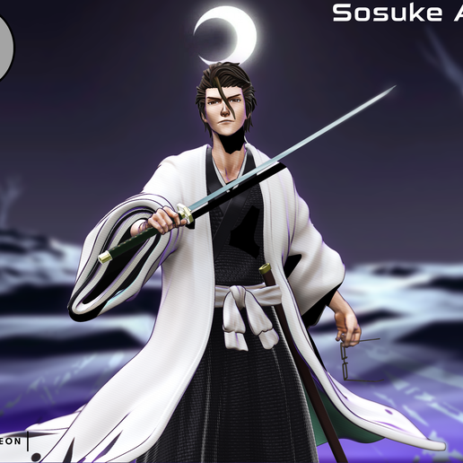 👾 Aizen Sosuke - Bleach! STL Anime Figurine para impressão 3D
