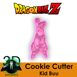 Marketing_KidBuu.png STL file KID BUU COOKIE CUTTER / DRAGON BALL Z・Model to download and 3D print, DavidGoPo3D