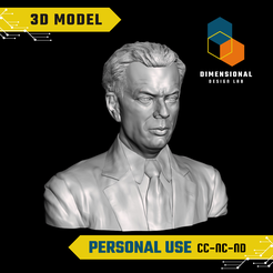 Aldous-Huxley-Personal.png 3D Model of Aldous Huxley - High-Quality STL File for 3D Printing (PERSONAL USE)