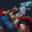 277448058_4972141086173840_2200376561410122120_n.jpg x2 Superman Vs Thor Dioram Crossover DC Comics Vs Marvel