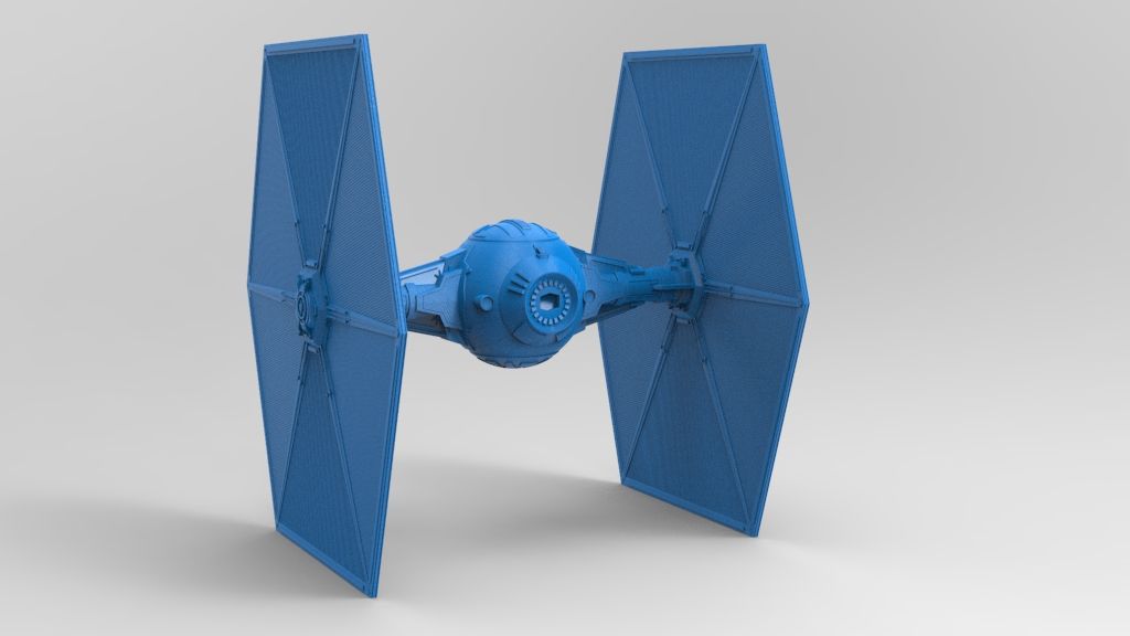 download obj file star wars tie fighter with interior 3d model template to 3d print cults