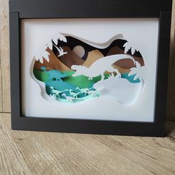 IMG20230514162309.jpg STL-Datei Dinosaurier-Schattenbox (A)・Modell zum Herunterladen und 3D-Drucken