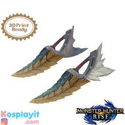 3D Print Ready MONSTER.HUNTER Rv Monster Hunter Usurper's Fulgur 3D Model Cosplay