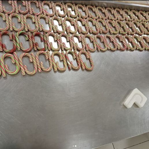 Candy Cane Shaped Candy Mold