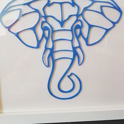 20180416_194122.jpg STL file 2d Elephant face・3D printable model to download