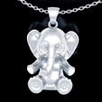 Small-Elephant-Pendant-jewelry-Gold-3D-print-model-03.png STL file Small Elephant Pendant jewelry Gold 3D print model・3D printable model to download