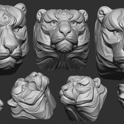 Tigerkeycaps1.jpg Fichier STL Coiffes de tigre・Modèle à imprimer en 3D à télécharger