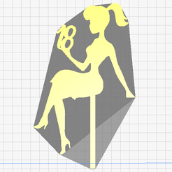 GIRL18.png Топпер для торта Именинница 18