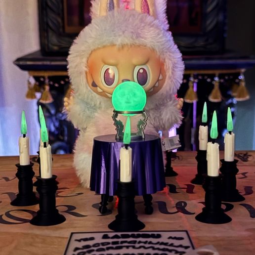 image3.jpeg Labubu Seance Witch Accessory Set - Ouija Board - Crystal Ball - Candles - Table